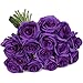 Luyue 10PCS Artificial Roses Flower Silk Rose with Stem Realistic Artificial Long Stem Rose Fake Roses Bouquet for Wedding Home Decoration
