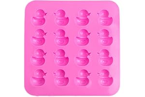 Craft Mold – 16-Cavity Duck-Shaped Silicone Mold for DIY Crafts, Resin Art, Soap Making & Candle Making Projects,Pink