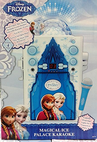 Disney Frozen Magical Ice Palace Flashing Disco Ball Karaoke Bonus CD+G Disc Inside Includes Lyrics Booklet
