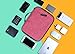 Electronic Organizer BAGSMART Travel Cable Organizer Bag for Hard Drives, Cables, Charger, Phone, USB, SD Card (Pink-Large)