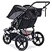 BOB Revolution Flex Duallie 2.0 Jogging Stroller - Up to 100 Pounds - UPF 50+ Canopy - Adjustable Handlebar, Black