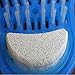 New Hot Plastic Bath Shoe Pumice Stone Foot Scrubber Shower Brush Massager Slippers Blue 28x14x10CM High Quality