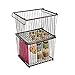 mDesign Stackable Wire Storage Basket for Kitchen, Pantry, Cabinet - Pack of 2, 12