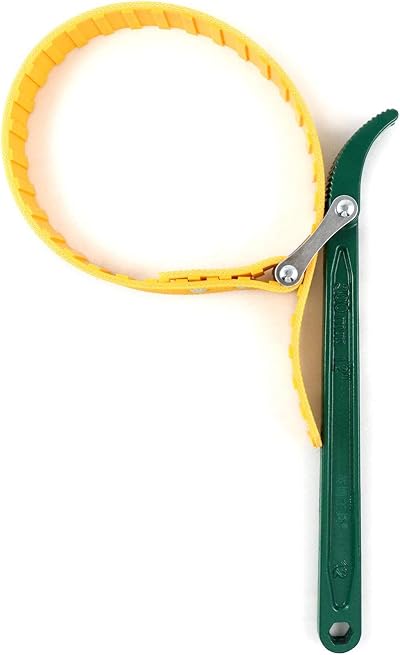 QWORK Belt Strap Wrench 12 in; 26 in Strap Capacity Oil Filter Opener