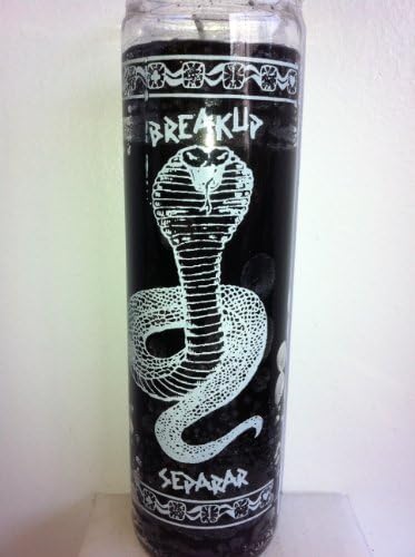 Brilux Break Up Black Snake (Separar) 7 Day Unscented Black Candle in Glass