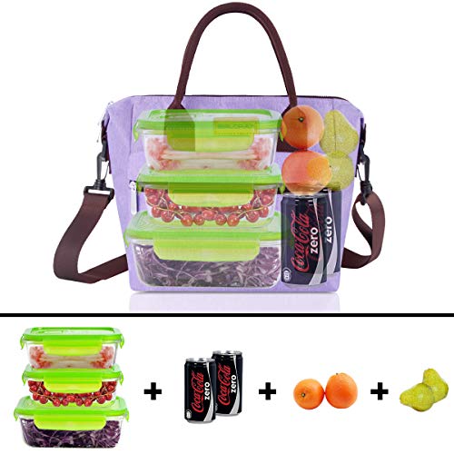 image for BALORAY Lunch Bag for Women Insulated Lunch Box with Adjustable Should