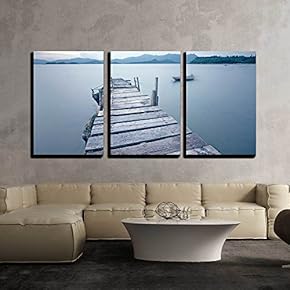 Old Jetty Walkway Pier The The Lake x3 Panels