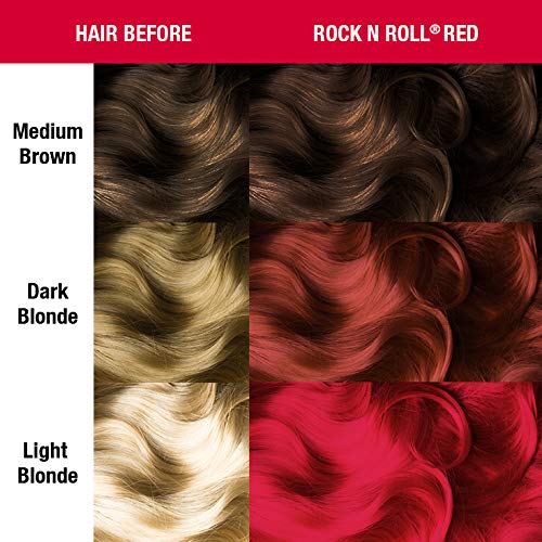 MANIC PANIC Classic Rock N Roll Red Semi Permanent Hair Color - Warm Medium Red Hair Dye for Women & Men That Lasts 4-6 Weeks - Vegan, Ammonia & Cruelty-Free - Create & Mix Custom Shades (4oz)
