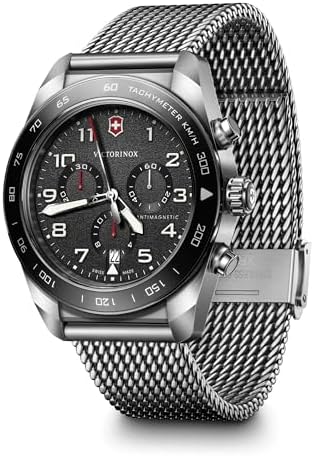 フォーサ Amazon.com: Victorinox Swiss Army Quartz Black Dial Mesh Stainless