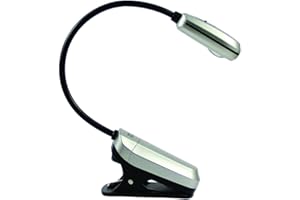 The Original Mighty Bright MiniFlex Clip On Book Light Reading Light, 1 Bright White LED, Flexible, Durable, Compact Design Perfect For Bookworms, Kids, Read in Bed, 25 Hour Battery Life (Silver)