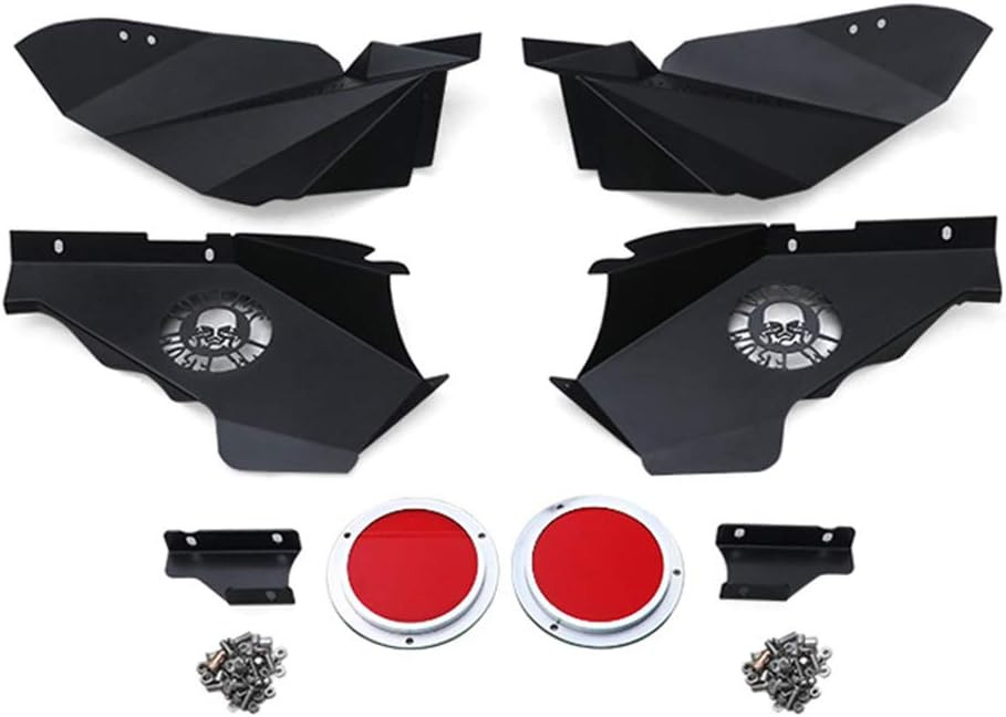 PSOIHGTFS Compatible with Wrangler Front Inner Fender Liners for 2007-2018 Wrangler JK 4WD American old man logo Aluminum Lightweight Design Black