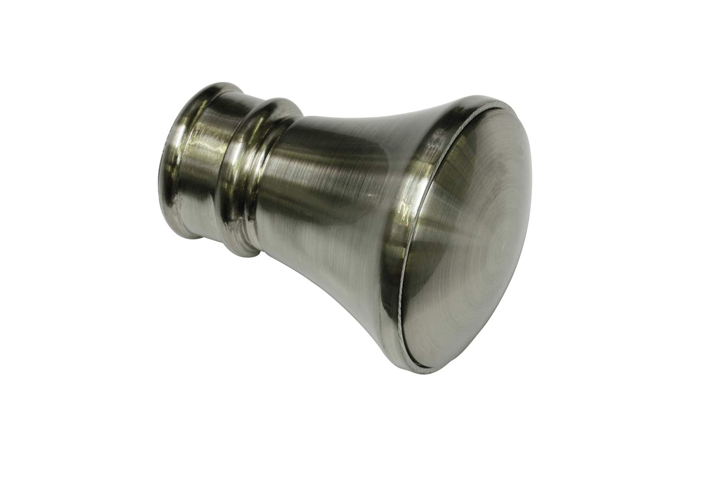 Gardinia Curtain Rod Finials, Aluminum Stainless Steel Finish, Ø 25 mm, 30414