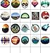Vinyl Outdoors Wilderness Nature Stickers Hiking Camping Travel Adventure Stickers Pack 50 Pcs Outdoors Decals for Car Bumper Helmet Luggage Laptop Water Bottle