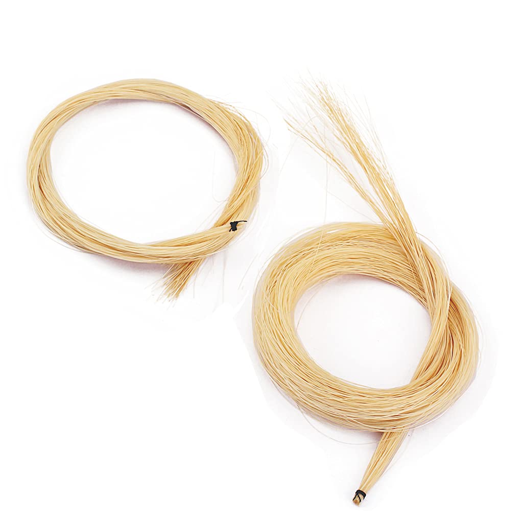 Alnicov 2 Hanks 31.5Inch Professional Violin Bow Hair Made of Mongolian Horse Hair for Violin Accessories