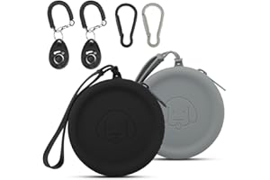 WALLFID Silicone Dog Treat Pouch Small Bag,2PCS Pet Walking Bag for Dog and Cat, Pocket Size, Easy to Clean, Odorless, Zipper Design，Moisture-proof,Travel Walking Bag,Portable Training Bag(Dark gray&black)