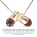 AOKII Wired in-Ear Earbud Headphones with Mic & Remote Control,Comfortable Earphones Compatible for iPhone,Android (Gold)