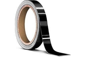 VViViD+ Ultra-Gloss Piano Black Air-Release Adhesive Premium Vinyl Pinstripe Tape Roll (1/2 Inch x 20ft)