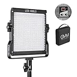 GVM 480 LED Video Panel Light Dimmable Bi-Color Camera Light in Metal Housing with Digital Readout for Studio, YouTube Outdoor Video Photography Lighting Kit 2300K-6800K, CRI 97+ TLCI 97 +