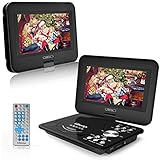 9.5-Inch Portable DVD Player, LDesign Headrest HI-tec DVD Player for Car with HD 1024x600 Digital TFT,270°Swivel Screen, 5-Hour Rechargeable Battery, SD Card&USB Read, Multi Media Play, 3 Charge Modes