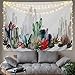 Cactus Tapestry Cactus Plant Printed Tapestry Succulents Tapestry for Bedroom Living Room