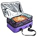 Pursetti Casserole Carrier - Expandable Insulated Bag Perfect as Lasagna & Pie Carrier for Potluck, Family and Holiday Parties (Purple w/Purple Circle Accent)
