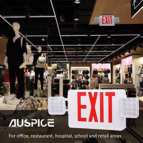 image for Exit Signs, AUSPICE LED Exit Sign Battery, Emergency Exit Sign, Self C