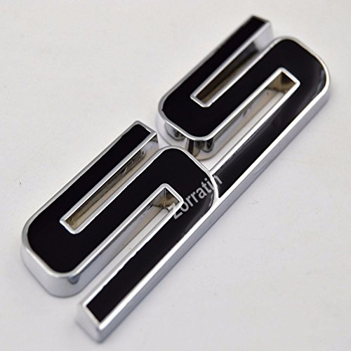 Camaro Cobalt Impala SS Decals 3-Pack Black & Chrome SS Badge Emblem Decals For Chevy Camaro, Cobalt, Impala - Fender & Trunk Chevy Emblem Decals - Foto 7