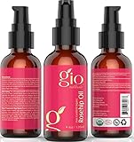 Organic Rosehip Oil 4oz - Reduce Wrinkles,Scars, Dark Spots & Fine Lines- Gio Naturals USDA Certified Organic Rosehip Oil delivers all-over nourishment and repair for healthier, younger looking skin.