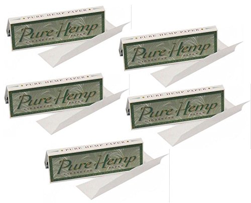 1 Pure Hemp 1 1/4 Tree Free Eco 100% Hemp Natural Gum Cigarette Rolling Papers Packs (50 Leaves/pack) + Beamer Smoke Sticker. For Legal Smoking Herbs, Rolling Tobacco, Cones, Herbal Mixes, Rollers,ryo