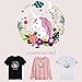 Divine Heat Transfer Vinyl Patch Sticker, Large Flower Unicorn Iron on Printing Heat Transfer Sticker Patch for Kids T Shirts, Women Jeans, Clothes. Hot Animal Design for Party DIY Teamwork