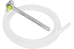 FIRSTINFO F3507 Mini 7mm Brake Fluid Clutch Bleeder Hose with 12 Point Wrench and Check Valve for Brake Bleeding & Hydraulic 