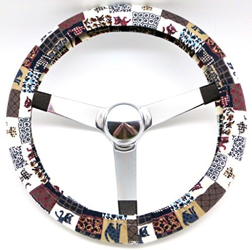Mana Trading Handmade Steering Wheel Cover Country Cats Quilt