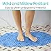 Vive Oval Bathtub Mat - Nonslip Shower Floor Pad - Non-Slip and Non-Skid for Bath Tub with Strong Rubber Suction Cup Grip - for Baby, Elderly, Kids, Bathroom (Blue)