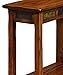 Leick Home Sibley End Table, Solid Wood, 12 in. Wide, Slate Tile Detail, 1 Lower Shelf, Narrow Width, Easy-Assembly, Rustic Oak, 24.0 in. L x 12.0 in. W x 24.0 in. H, 10060