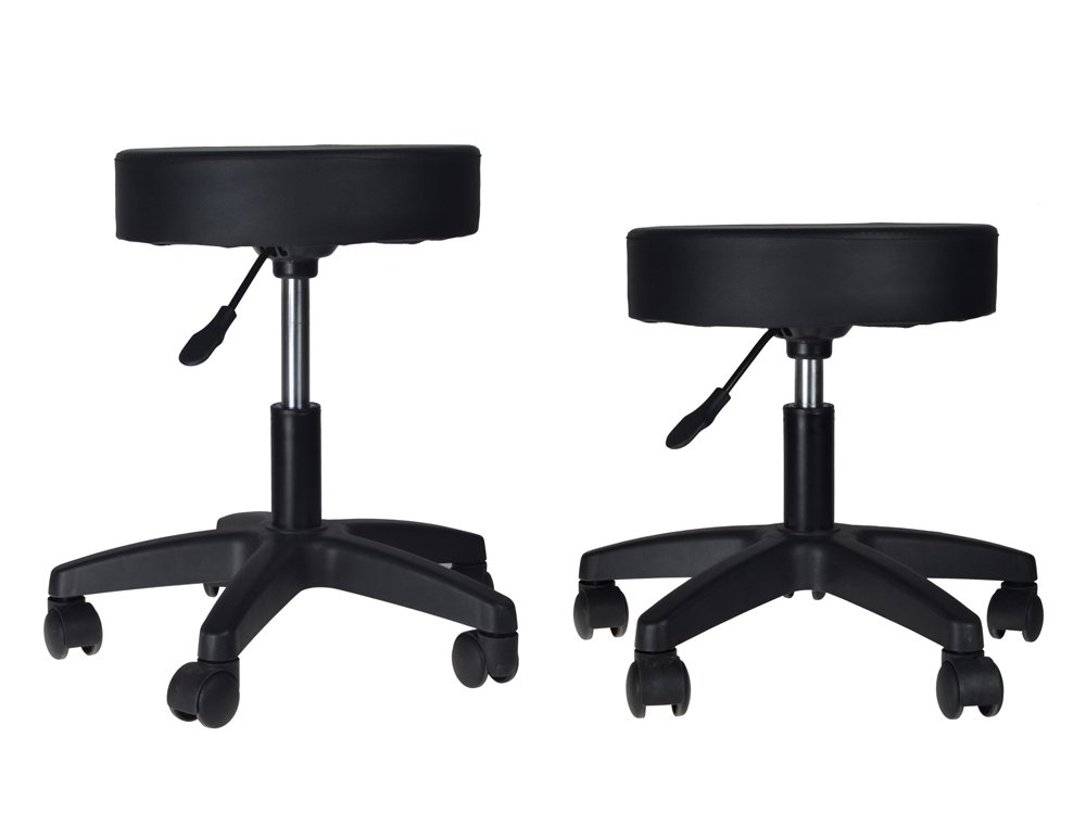 TMS Adjustable Black Tattoo Salon Stool Hydraulic Rolling Chair Facial Massage Spa: Beauty