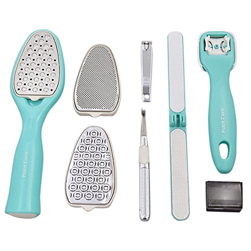 8 in 1 Foot Rasp Foot File Callus Remover for Feet Spa, Foot Care Pedicure Surface Scrubber Scraper Professional Tool Set To Remove Dead Hard Skin for Men Women