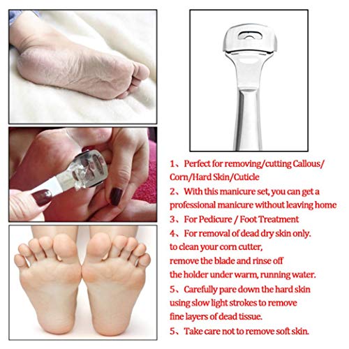 Corn Callous Callus Hard Dead Skin Remover Planer Cutter Shaver Foot + 10 Blades - Thumbnail 6
