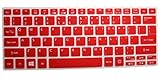 Translucent Red Ultra Thin Silicone Keyboard Cover Protector for Acer Aspire V5-122 V5-122P V5-132 V5-132P V3-111P V3-112P V13 V3-331 V3-371 V3-372T E11 E3-111 E3-112 ES1-111M, Aspire R 11(R3-131T), Aspire Switch 11(SW5-171 SW5-173) 11.6