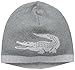 Lacoste Unisex big crocodile jacquard reversible wool beanie
