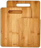 AmazonBasics 3-Piece Bamboo Cutting Board Set (Kitchen)