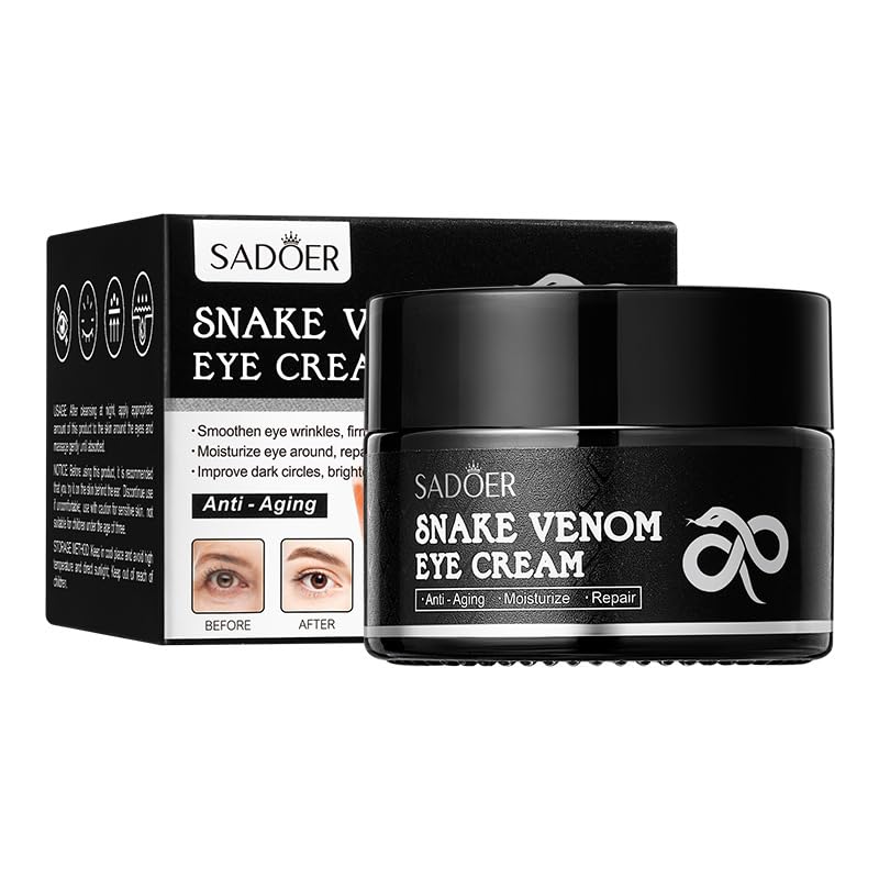 Retinol Snake Venom Peptide Eye Cream, Firming Eye Cream, Anti Ageing Eye Cream, Under Eye Cream For Puffiness and Bags Reduces Fine Lines