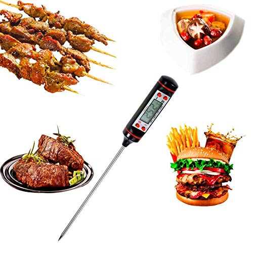 Xigeapg Kitchen Digital Bbq Food Thermometer Meat Cake Candy Fry Grill Dining Household Cooking Thermometer Gauges With Battery-White - Thumbnail 3