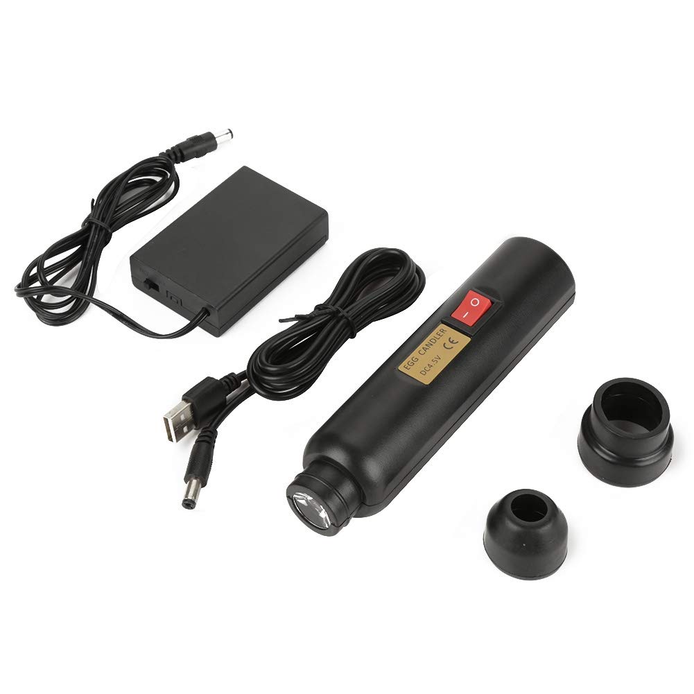 Bright Cool LED Light Egg Candler Tester Battery Operated Egg Candling Lamp Mini Lighting Incubator for Experiment Monitoring The Development of The Embryo Within The Egg