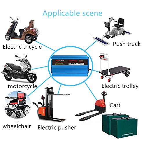 24V 5Amp Automatic Battery Charger Maintainer, Car Battery Charger Maintainer with Alligator Clips for Scooter, Wheelchair, Motorcycle, eBike, Lawn Mower Electric Tools Emergency Light etc - Thumbnail 6