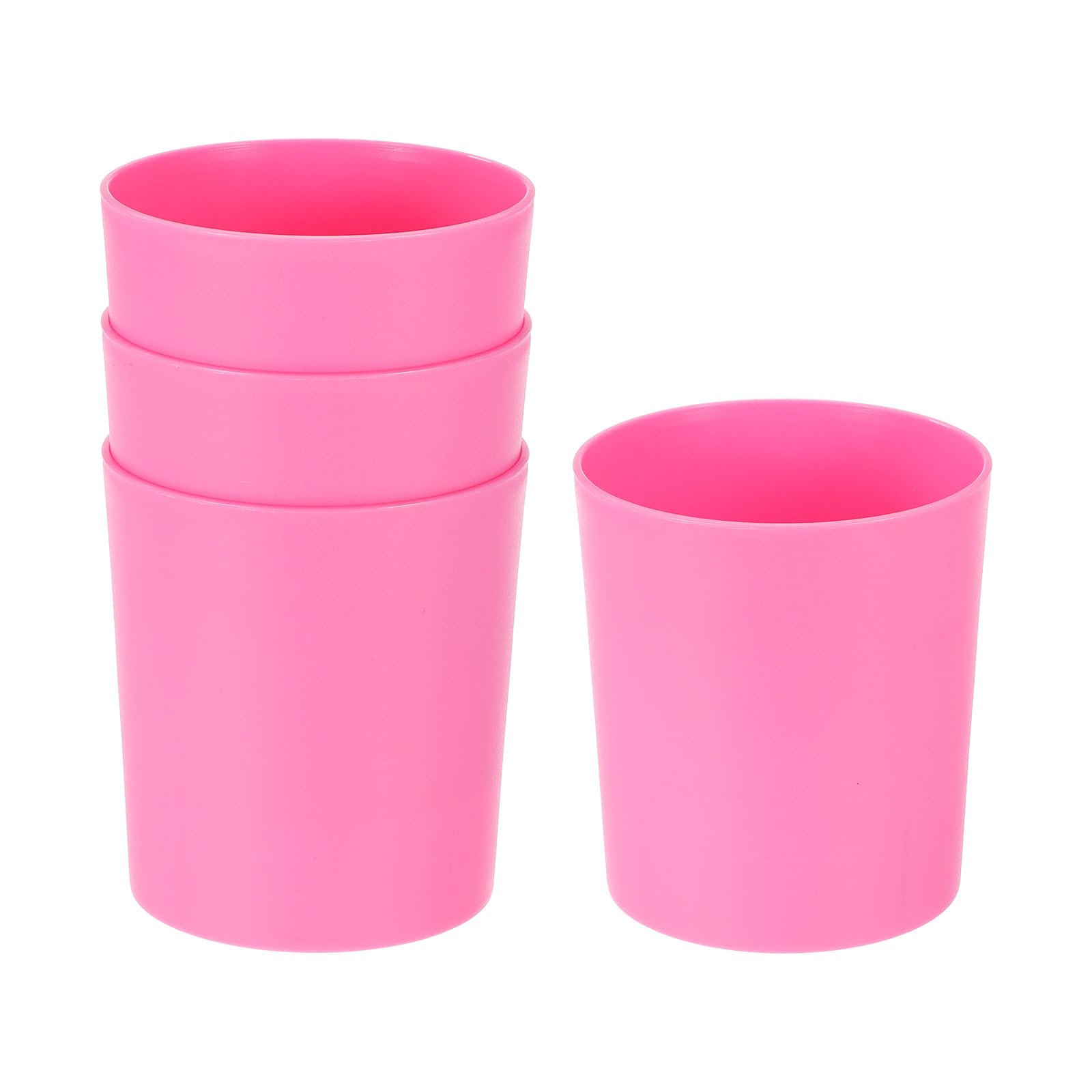 M METERXITY 4-Pack Plastic Plant Pots, 4 Inch Plastic Planters Round Flower Planter Containers Flower Pots for Indoor/Outdoor/Garden, Plant Holder [Pink]