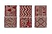 SANNO Wired Burlap Christmas Ribbon, Holiday Red Party Ribbon Decorations, Assorted Rustic Patterns Classic Fabric Ribbons Crafters Ornaments 36 Yards (2.5
