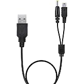 Mcbazel Charging Cable for PSP 1000/2000/3000/PS3,2 in 1 USB Data Transfer Charger Cable Lead Charging Cord for PSP 1000 2000
