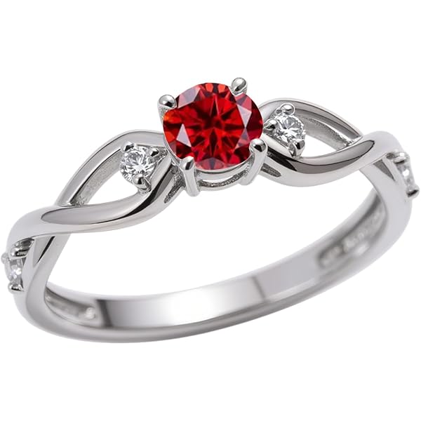 10k Yellow Gold Dual Heart Birthstone Infinity Ring - Personalized With 2 CZ Stones, Size 8 - View #2