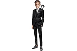 Black n Bianco Signature Boys' Slim Fit Suit Complete Outfit