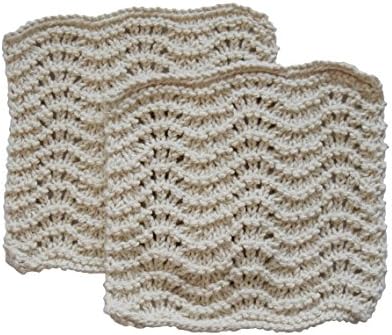 Toockies Cotton Wave Scrub Cloths (Set of 2), Natural